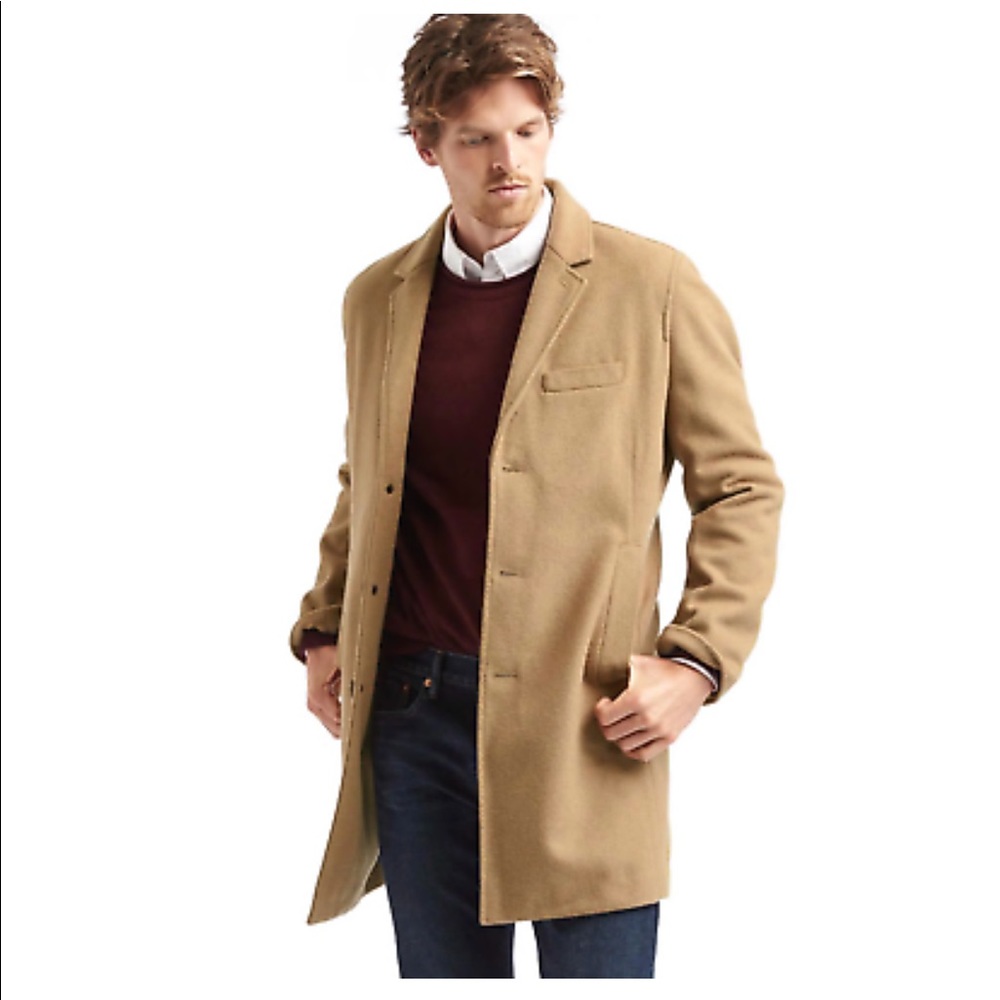 Gap “crumbie” wool coat/ camel color